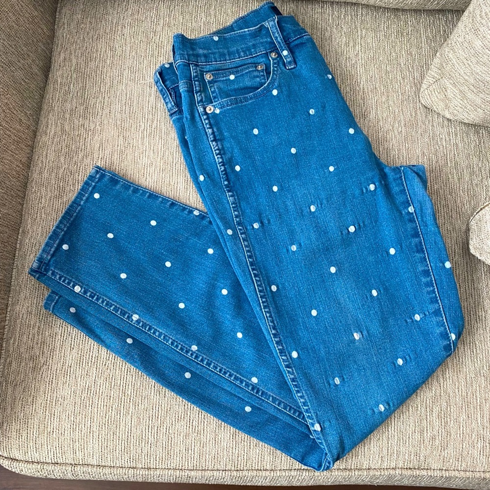 J.Crew Vintage Polka Dot Jeans
